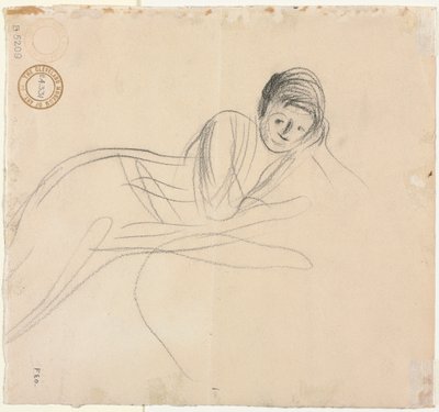 リクライニングウーマン（裏面） 作： Jean Louis Forain