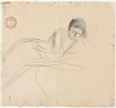 リクライニングウーマンヴァーソ、1915年。 作： Jean Louis Forain