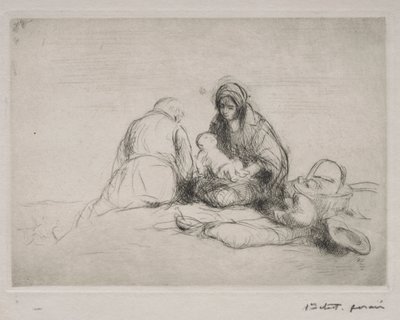 エジプトへの逃亡中の休息 作： Jean Louis Forain