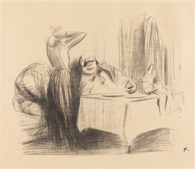 個室の様子（横皿） 作： Jean Louis Forain