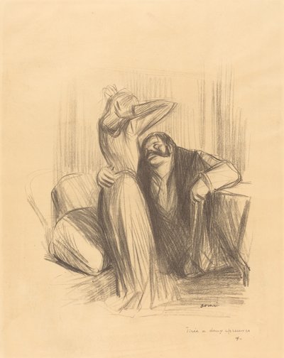 個室の様子（縦板） 作： Jean Louis Forain