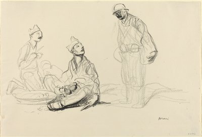食事の準備をする兵士たち、191419年頃 作： Jean Louis Forain