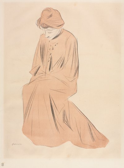 座っている女性の研究 作： Jean Louis Forain