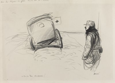 火の線で、c。 19141919. 作： Jean Louis Forain