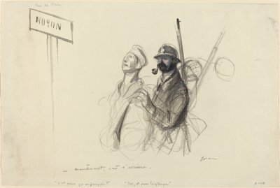 ライン川。 - 今は裏です。おそらく1918年です。 作： Jean Louis Forain