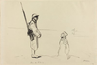 1914年から1919年の間、ライン川で。 作： Jean Louis Forain