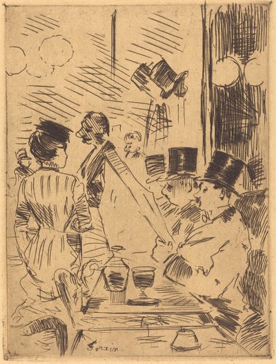新しいアテネのカフェ 作： Jean Louis Forain