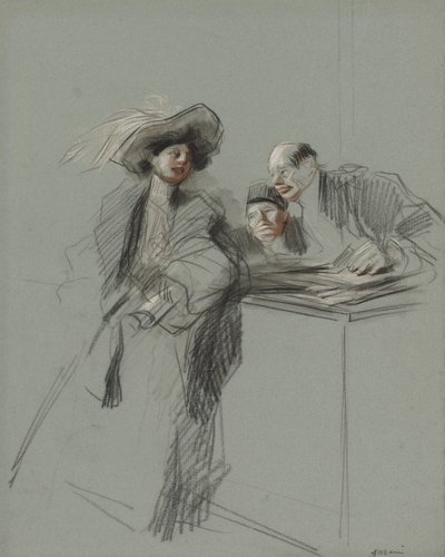 クライアント、第1四半期の1800年代または第3四半期の1900年代。 作： Jean Louis Forain