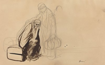 ヴェルサイユへの出発（1919年頃）。 作： Jean Louis Forain