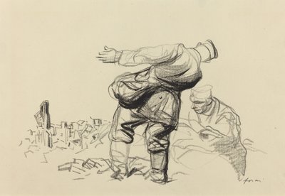 The Empire Destroys, The Republic Pays」（1918年頃）。 作： Jean Louis Forain