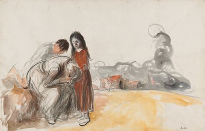 ドイツ人は去った、1800年代の第4四半期または1900年代の最初の3分の1。 作： Jean Louis Forain