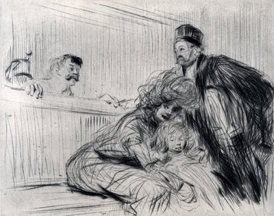1925年、プレヴヌと話す弁護士。 作： Jean Louis Forain