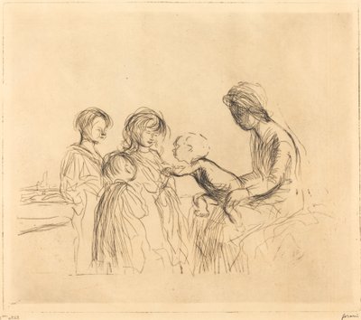 マドンナと子供たち 作： Jean Louis Forain