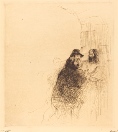 アーチの下の会議 (2 番目のプレート) 作： Jean Louis Forain