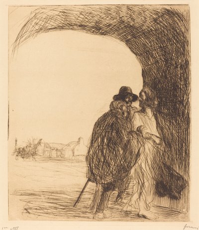 アーチの下の会議 (3 番目のプレート) 作： Jean Louis Forain