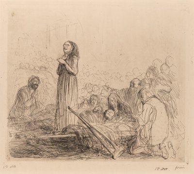 祝福された秘跡の前の奇跡。 作： Jean Louis Forain