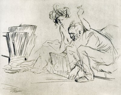 1925年の安静時のモデル。 作： Jean Louis Forain