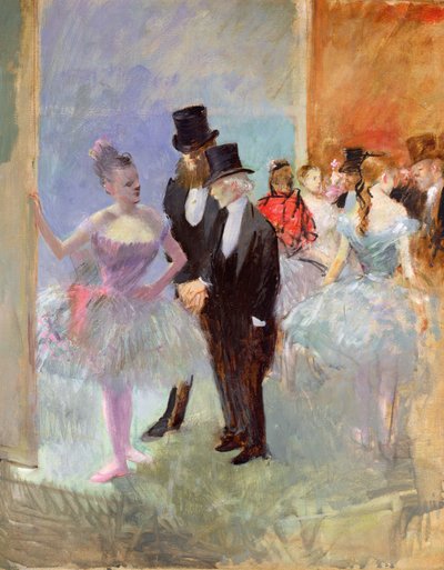 オペラの翼（ホワイエ内）c.1887 作： Jean Louis Forain
