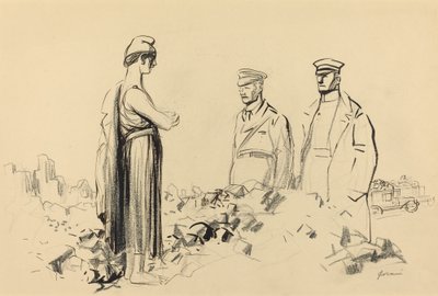 平和に向かって、c。 19141919. 作： Jean Louis Forain