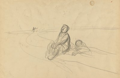 道路上の2人の人物、c。 1919年。 作： Jean Louis Forain