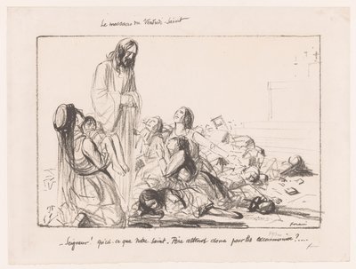 爆破された教会の女性たちがキリストを非難 Le Massacre du Vendredi-Saint (オブジェクトのタイトル) 作： Jean Louis Forain