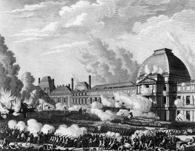 フランス革命。8月10日 作： Jean Louis II (after) Prieur