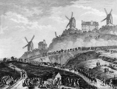 フランス革命。7月15日のモンマルトルへのカノン・ド・パリの扉 作： Jean Louis II (after) Prieur