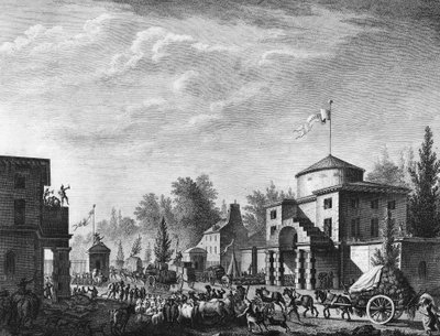 フランス革命。5月1日にパリの関所の入場を自由にする 作： Jean Louis II (after) Prieur