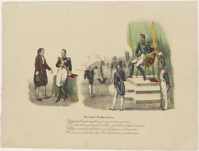ウィリアム1世とチャールズ10世の謁見、1827年 2 つの聴衆 (オブジェクトのタイトル) 作： Jean Louis Van Hemelryck (attributed to)