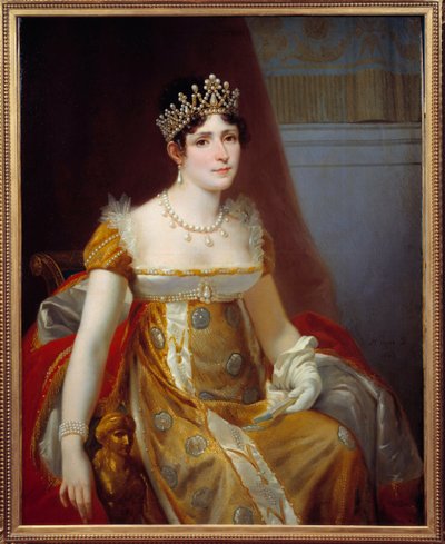 インプレス・ジョセフィーヌ・ドゥ・ボーアルネ（1763-1814）の肖像 ヴィクトール・ヴィガー・デュ・ヴィノー（ヘクトール・ヴィガー（1819-1879）と呼ばれる）の絵画 1863年日。1,15x0,89 m Malmaison, musee du chateau - Empress Josephine de Beauharnais (1763-1814) の肖像。ヴィクトル・ヴィーニュの絵画 作： Jean Louis Victor Viger du Vigneau