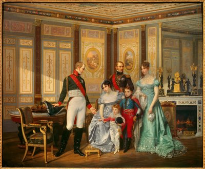 1814年5月、ジョゼフィーヌ・ド・ボーアルネ（1763-1814）は、子供たちを推薦したアレクサンドル1世（1777-1825）を迎え入れた。 周りにはユージン・ローズ・ド・ボーアルネ（1781-1824）、オルタンス・ド・ボーアルネ（1783 作： Jean Louis Victor Viger du Vigneau