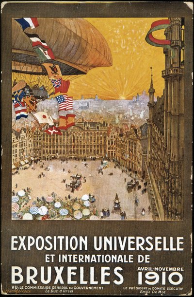 ブリュッセルの世界および国際展示会、ジャン・マルヴォーによるポスター。 クロマトグラフィー 作： Jean Malvaux
