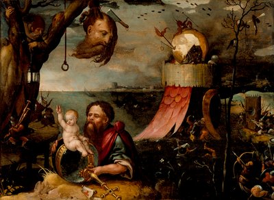 セントクリストファーとキリストの子供、1550年頃 作： Jean Mandyn
