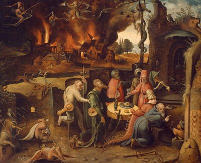 ヤン・マンディン作「聖アンソニーの誘惑」（1500～1560年頃 作： Jean Mandyn