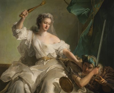 不正との戦いにおける正義の寓意 作： Jean Marc Nattier