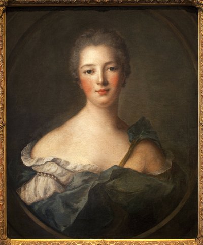 ポンパドゥール侯爵夫人ジャンヌ・アントワネット・ポワソン（1721年～1764年） - ジャン・マルク（ジャン・マルク）・ナティエ（1685年～1766年）の工房で描かれた絵画、油彩・キャンバス 作： Jean Marc Nattier