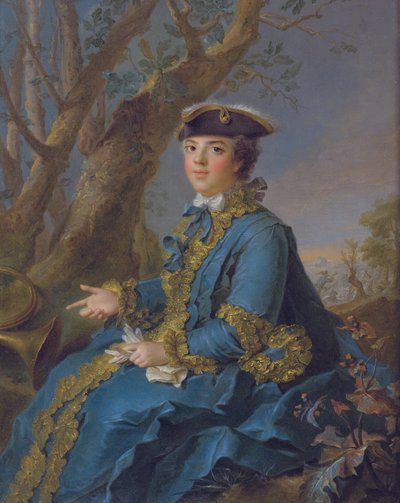 フランスのルイーズエリザベス1727-1759、パルマ公爵夫人、1760 作： Jean Marc Nattier