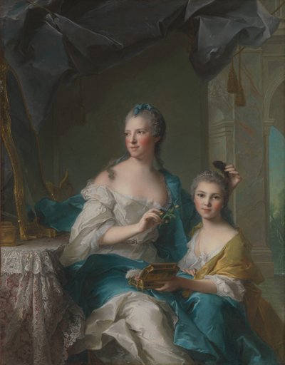 マダムマルソリエとその娘、1749年。 作： Jean Marc Nattier