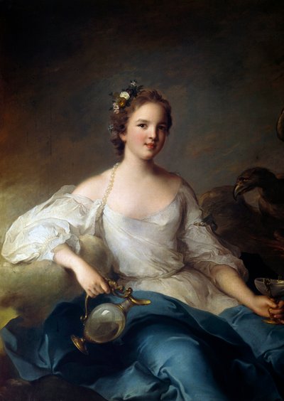 シャルロット・ルイーズ・ド・ロハン（マセラン王女、クレヴェクール侯爵夫人）の肖像（1722年〜） ヘーベに描かれたジャン・マルク（Jean-Marc）・ナティエ（1685年〜1766年）の絵 1738年 Sun 1,25x0,97 m 作： Jean Marc Nattier