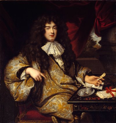 Jean Baptiste (Jean-Baptiste) Colbert (1651-1690) seigneur Marquis de Seignelay, 海軍大臣、コルベールの息子の肖像。マルク・ナティエ（1642 - 1705）による絵画 作： Jean Marc Nattier