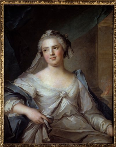 フランスのアンリエット夫人（1727年～1752年）ルイ15世の娘のヴェスタル姿の肖像 ジャン・マルク（Jean-Marc）・ナティエ（1685年～1766年）の絵 作： Jean Marc Nattier