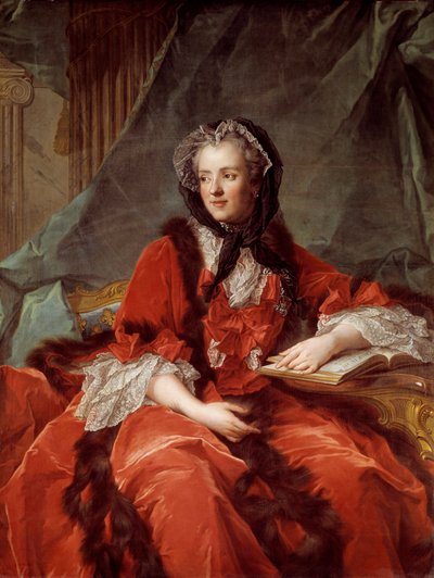 Marie Lesczinska (Lesczynska) (1703-1768) フランス王妃の肖像 Jean Marc (Jean-Marc) Nattier (1685-1766) による絵画 1748 Sun 1,37x1,05 m Dijon, Musee des Beaux Arts 作： Jean Marc Nattier