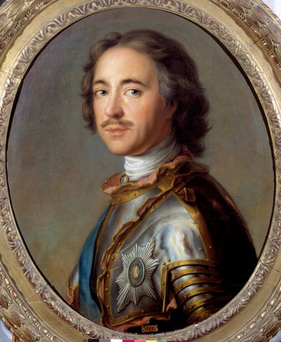 ロシア皇帝ピョートル1世の肖像」 ジャン・マルク（ジャン・マルク）・ナティエ（1685-1766）の絵画 18世紀 日 0,63 x 0,52 m - ロシア皇帝ピョートル1世（1672-1725）の肖像。ジャン・マルク（ジャン・マルク）・ナティエ（1685-176）による絵画 作： Jean Marc Nattier