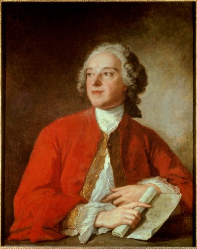 Pierre Augustin Caron de Beaumarchais (1732 - 1799) French writer and playwright - Jean Marc (Jean-Marc) Nattier (1685-1766) による絵画 - Paris, Comedie Francaise - Pierre Augustin Caron de Beaumarchais (1732 - 1799) French writer and playwright の肖像。 作： Jean Marc Nattier