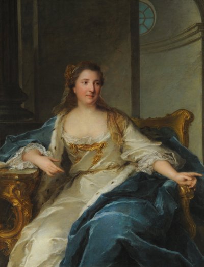 ヘッセン ラインフェルス ローテンブルクのキャロライン王女の肖像 1714 ～ 1741 年、18 世紀前半。 作： Jean Marc Nattier