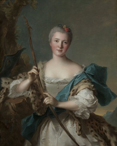 ダイアナとしての女性の肖像、1752 作： Jean Marc Nattier