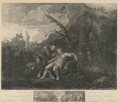 良きサマリア人 作： Jean Marie Delatre and Simon Francois Ravenet I after William Hogarth