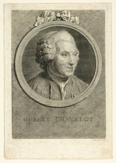 ユベール・グラヴロの肖像 作： Jean Massard