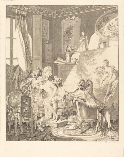 正直なモデル 作： Jean Michel Moreau after Pierre Antoine Baudouin