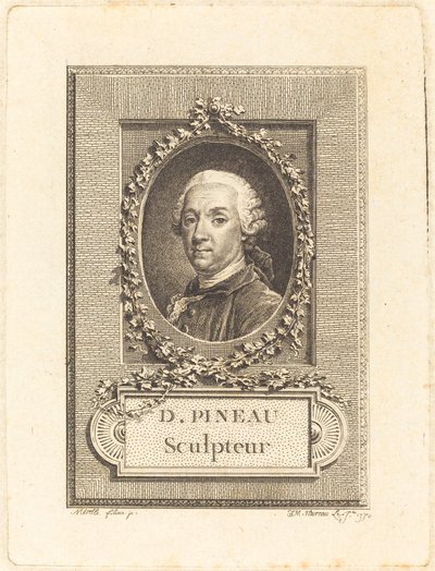 D. ピノー、彫刻家 作： Jean Michel Moreau after Pierre Paul Merelle